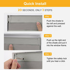 Homedemo 35'' W x 38'' H No Drill No Tools Blackout Cellular Shades Cordless,
