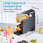 Slushie Machine For Home 15-60mins - Slushy Machine Maker No Ice Needed Self Cleaning, Drink Machine,6 Preset Programs One-Touch Reservation, Self-Clean, For Margaritas FrappéS And More