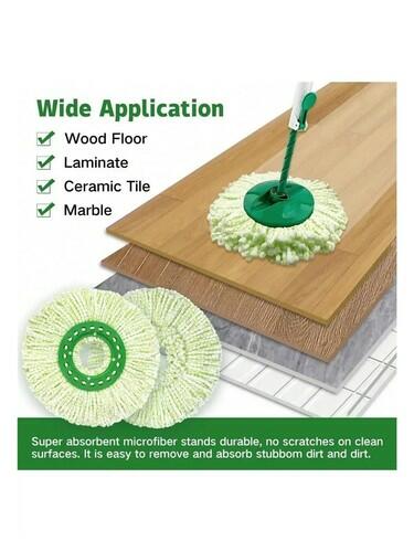 2PCS Mop Head Replacement for Libman Tornado Spin Microfiber Washable (1 pack)