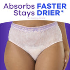 64 Count Always Discreet Adult Incontinence Underwear for Women and Postpartum