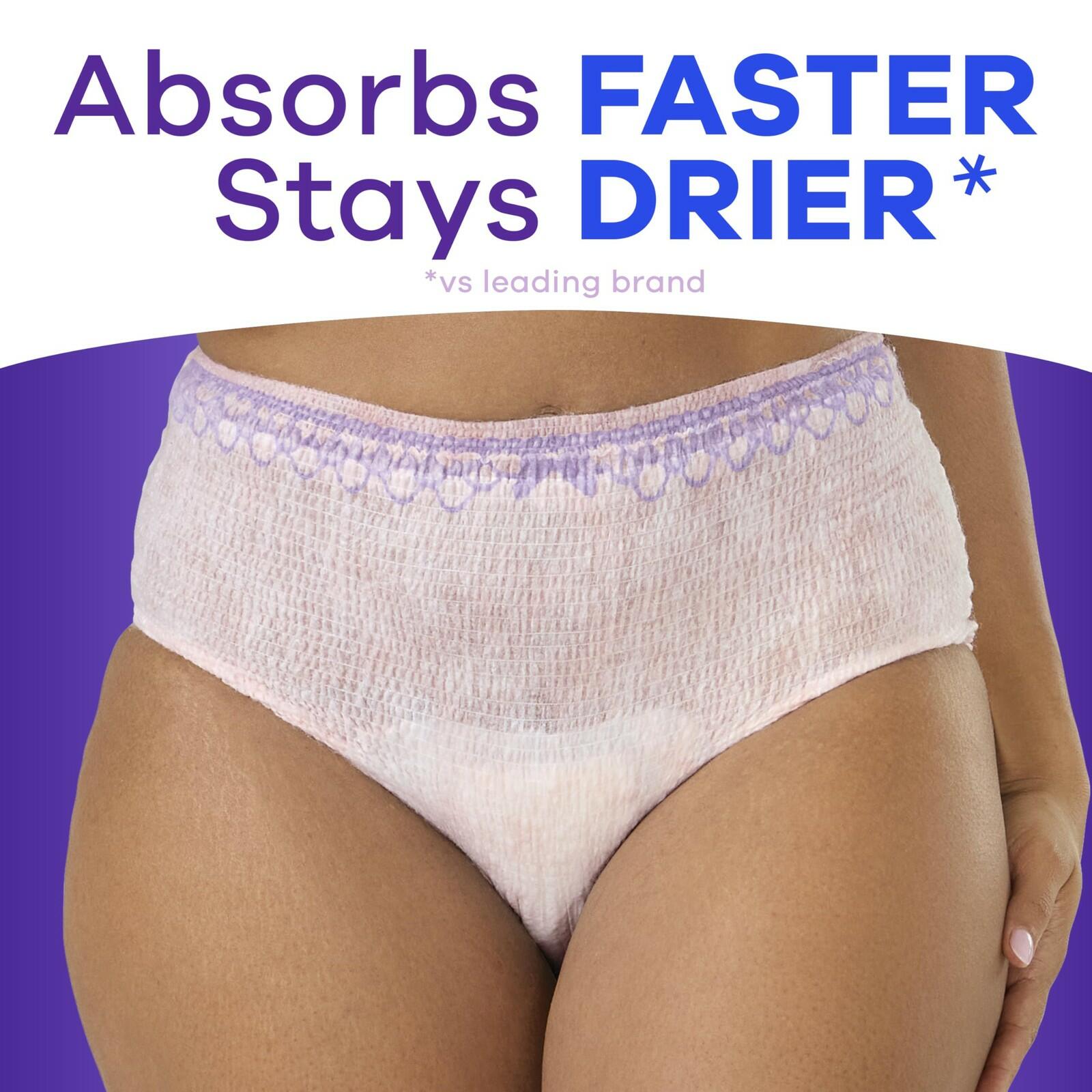 64 Count Always Discreet Adult Incontinence Underwear for Women and Postpartum