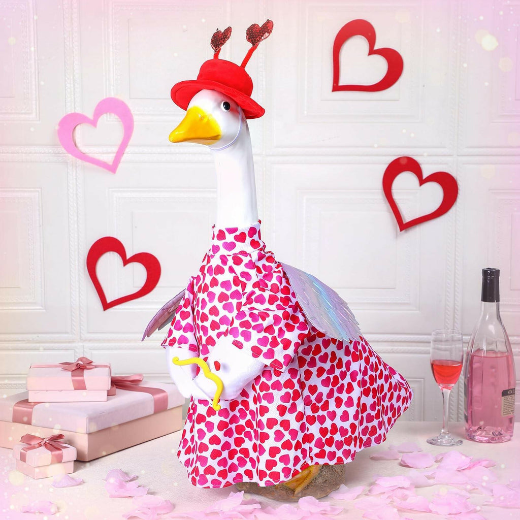 Cutecrop Valentine Porch Goose Outfits for 23" High Cement or Plastic Patriotic