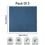 3 PACK Muslin Swaddle Blankets for Newborn, Breathable Soft Receiving Blanket,
