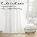 Pinch Pleated Sheer Curtains 84 Inches Long,Light Filtering Semi Sheer White