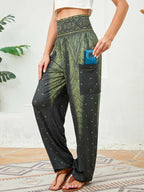 QIANXIZHAN 2XL Women's Harem Pants, High Waist Yoga Boho Trousers with Pockets