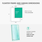 Pixy 22x28 Canvas Floater Frame Black Oak for 1.5" Deep Canvas Landscape