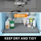 TigeJoy 28" x 19" Under Sink Mats for Kitchen Waterproof, Leak-Proof Silicone