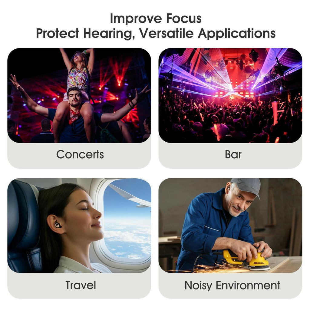 Vosaf Ear Plugs for Sleeping, 45dB Silicone Ear Plugs for Noise Reduction,