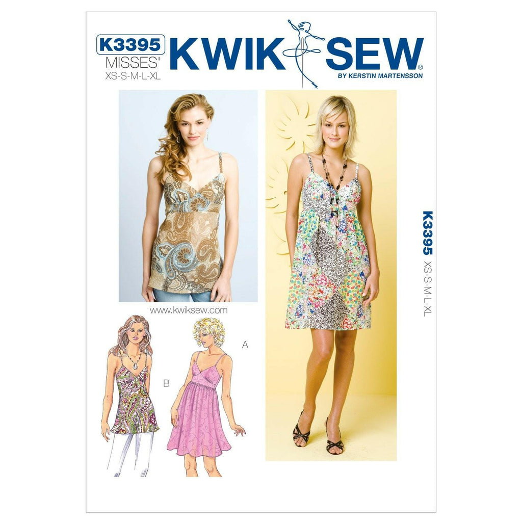 Kwik Sew K3395 Dress and Tunic Sewing Pattern, Size XS-S-M-L-XL