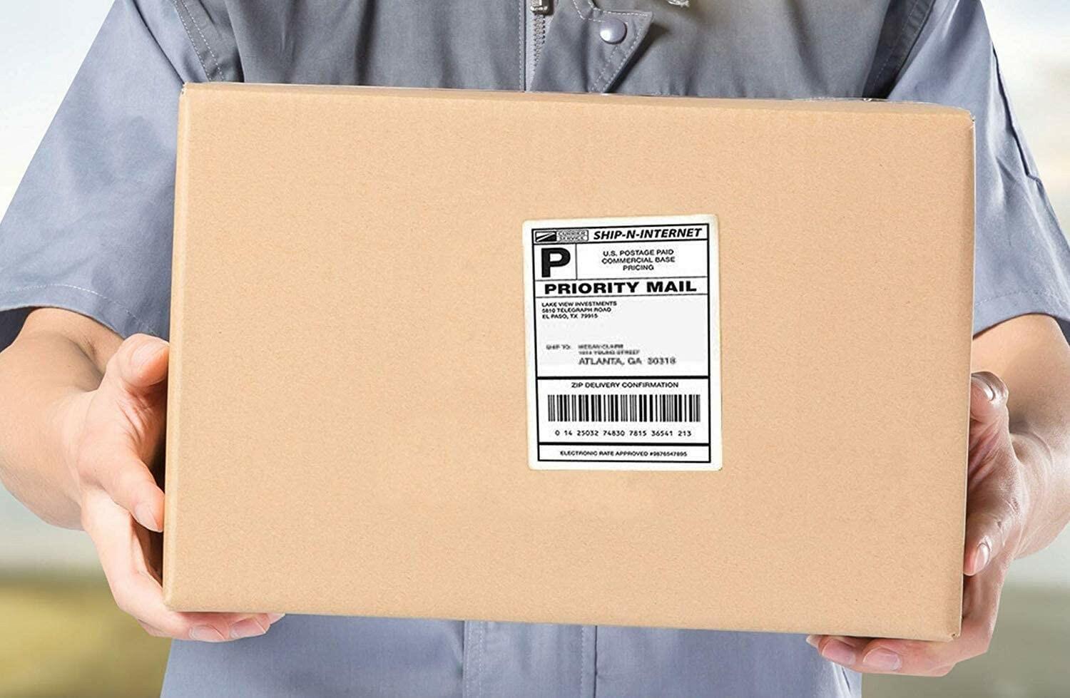 Pack of 500 SJPACK 4x6 Thermal Labels, Shipping Labels with Perforated Line,