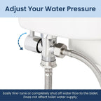 LUXE Bidet 7/8" x 7/8" x 1/2" Shut-Off Valve T-Adapter for Bidets, Only