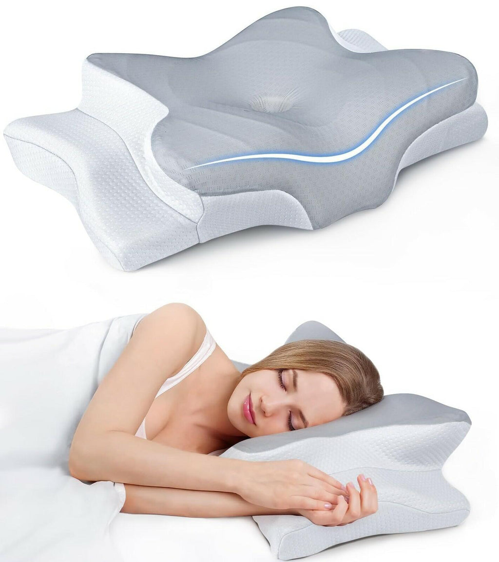 Ultra Pain Relief Cooling Pillow for Neck Support, Adjustable Cervical Pillow