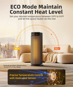 BREEZOME Space Heater for Indoor Use, 1500W Fast Heating Electric Heater with