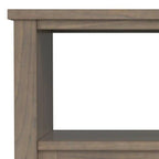 IMPLIHOME Ela End Table 20" Solid Wood Rectangle Transitional Smoky Brown