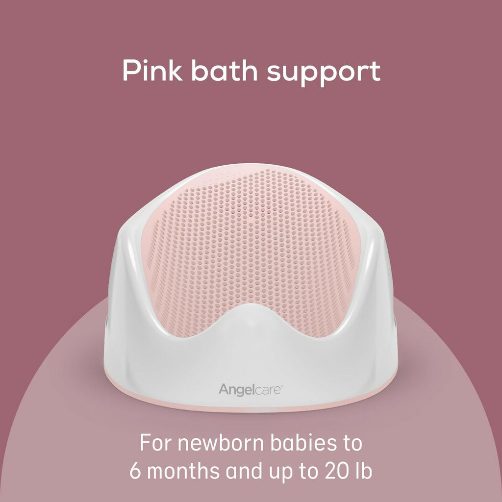 Angelcare Baby Bath Support (Pink)  Ideal for Babies Less than 6 Months Old