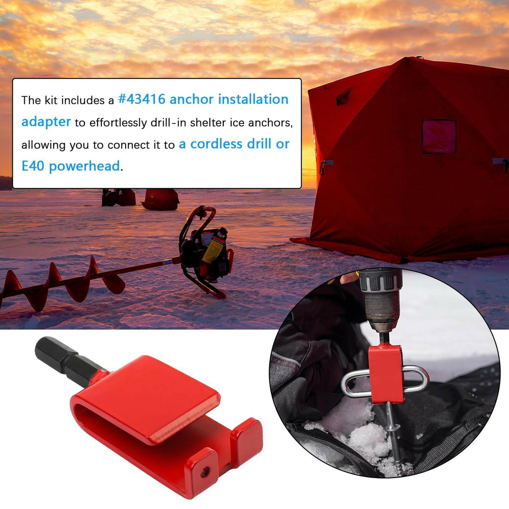 Trsobi 42494 Quick Connect Kit for Eskimo Ice Fishing Auger Drill,Ice Anchor