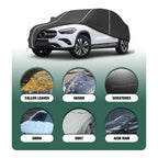 Fluorescent Strip Design 6 Layers Waterproof Car Cover Compatible for Mercedes