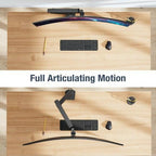 AVLT Single 17"-38" Monitor Arm Desk Top Mount Premium Mechanical Spring Fits Up