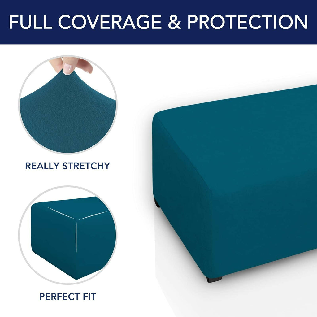PureFit Super Stretch Soft Form Fit Ottoman Cover Rectangle - Ottoman Slipcovers