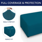 PureFit Super Stretch Soft Form Fit Ottoman Cover Rectangle - Ottoman Slipcovers