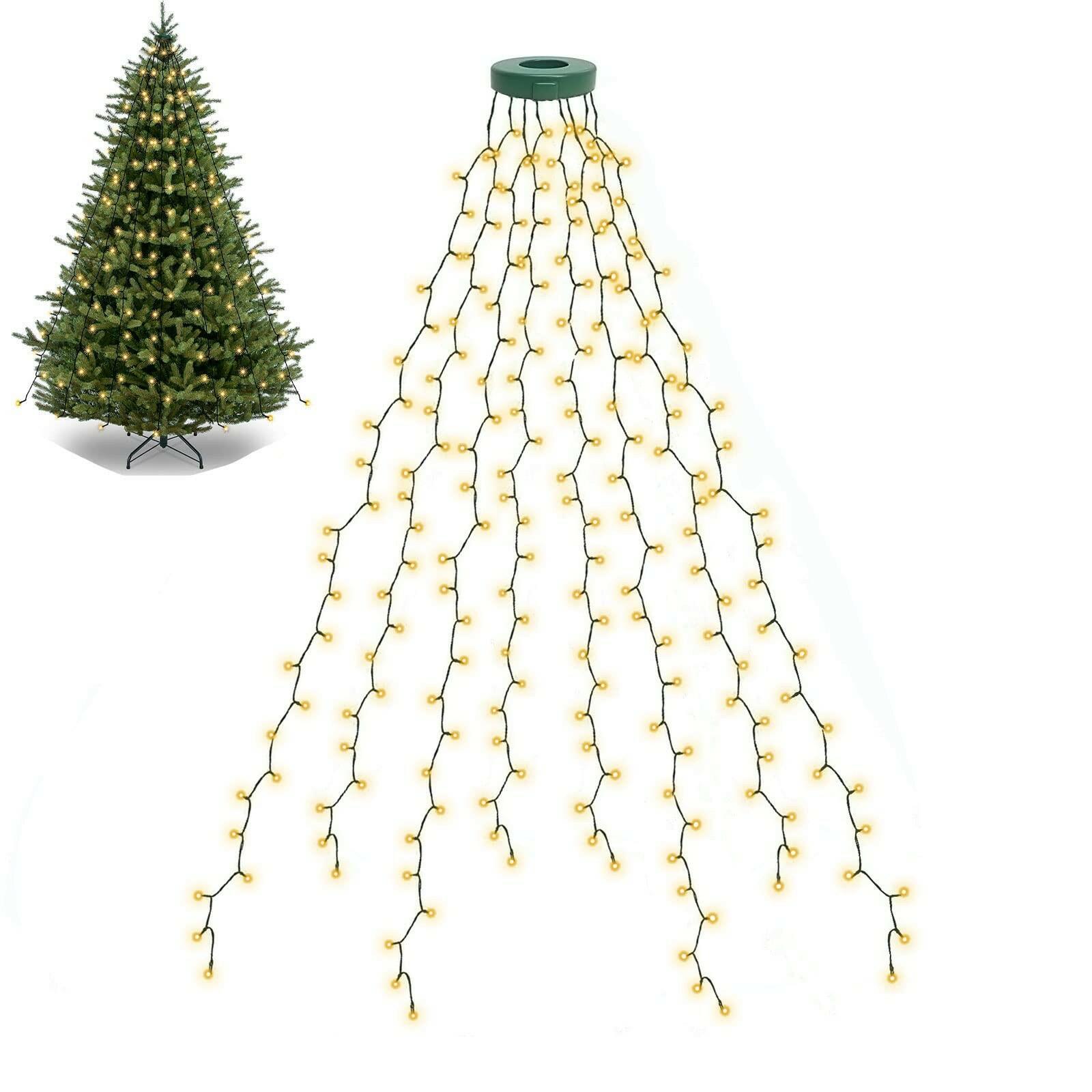 BOLWEO Christmas Tree Lights, 280LED Christmas Lights for Tree 8 Modesfor