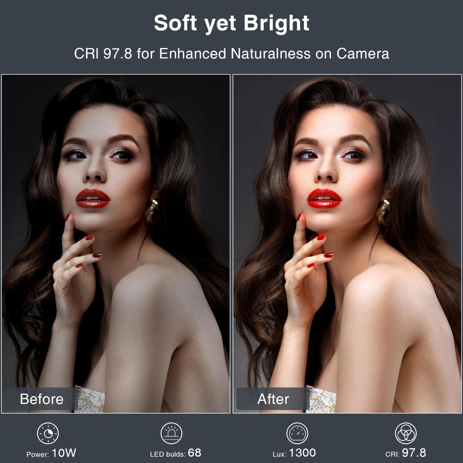 Zoom Lighting for Computer, Adjustable Desk Lighting for Video Calls, 30 Light