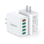 50W USB Wall Charger Block,2Pack 5-Port Charger Fast Charging Block QC 3.0