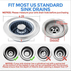 Sink Drain Strainer - Sink Stopper Kitchen Drain, 3 in 1 Kitchen Sink Drain