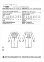 Vogue Patterns Misses' Off-The-Shoulder Shirtdress With Pockets, 14-16-18-20-22,