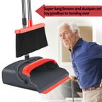 kelamayi Upgrade Broom and Dustpan Set Broom with Dustpan Combo Set, Large Size