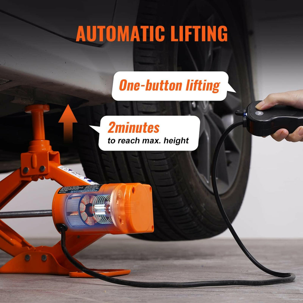 VEVOR Electric Car Jack 3 Ton 6600lbs 12V Scissor Jack Remote Control