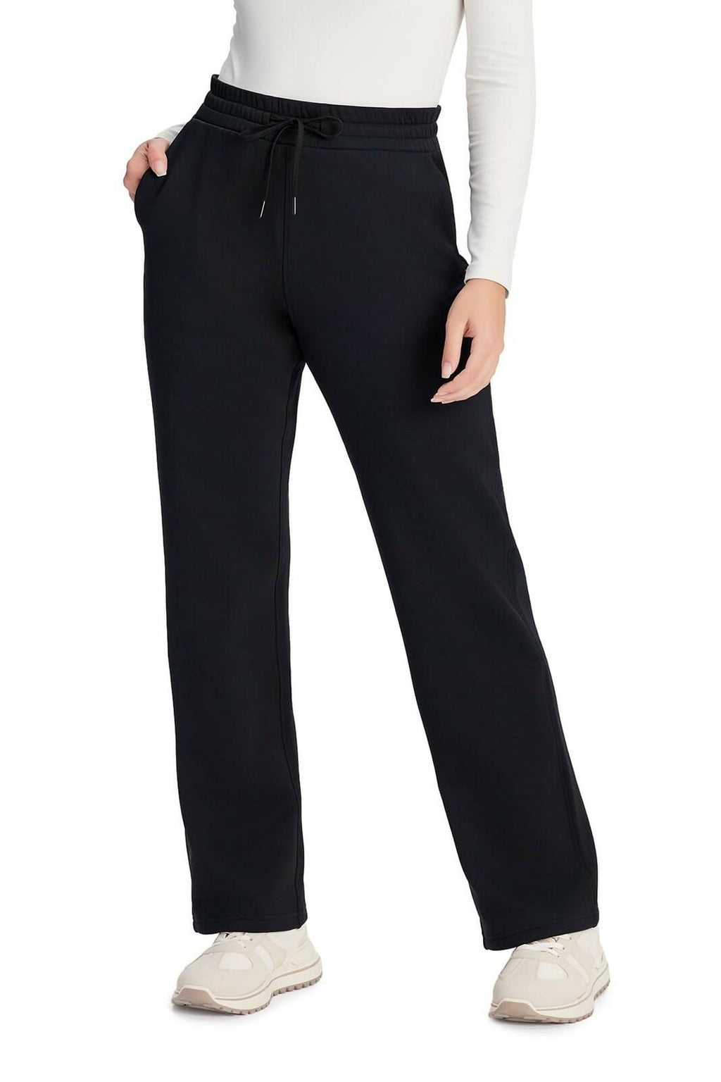 Yogipace Petite Women's CozyWarmth Thick Thermal Fleece Sweatpants, Relaxed