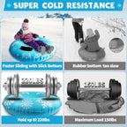 ZMLM Snow Tube for Sledding -2 Pack/3 Pack 36" Inflatable Snow Sled for Kids and