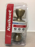 Kwikset 94002-827 Tylo Antique Brass Entry Knobs 1-3/4 in
