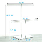 lengnoyp Premium Jewelry Stand , Solid Clear 2-Tier Acrylic Jewelry Organizer