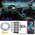 DEHERANE Interior Car LED Strip Lights, RGB 6 in 1 Ambient Lighting Kits with