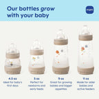 MAM 4.5oz Easy Start Anti-Colic Wide Neck Vented Baby Bottle, Extra Slow Flow