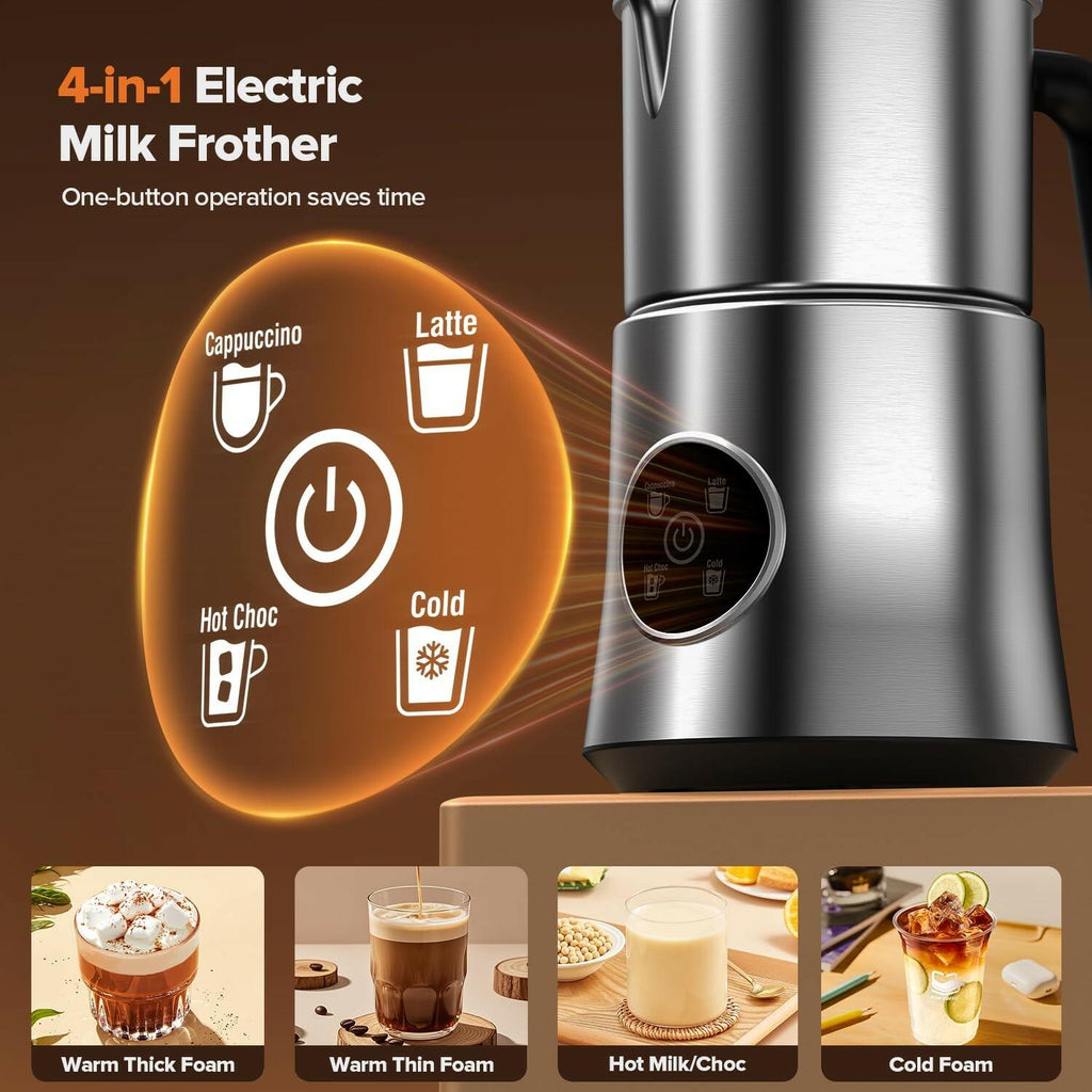 Milk Frother and Steamer, Detachable Electric Milk Frother, 30.44Oz./900ML