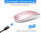 PEIBO Bluetooth 5.2 Mouse, Rechargeable Wireless Mouse for MacBook, iPad Pro,