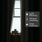 Estelar Textiler Navy Blue and Grayish White Blackout Curtains for Bedroom 72