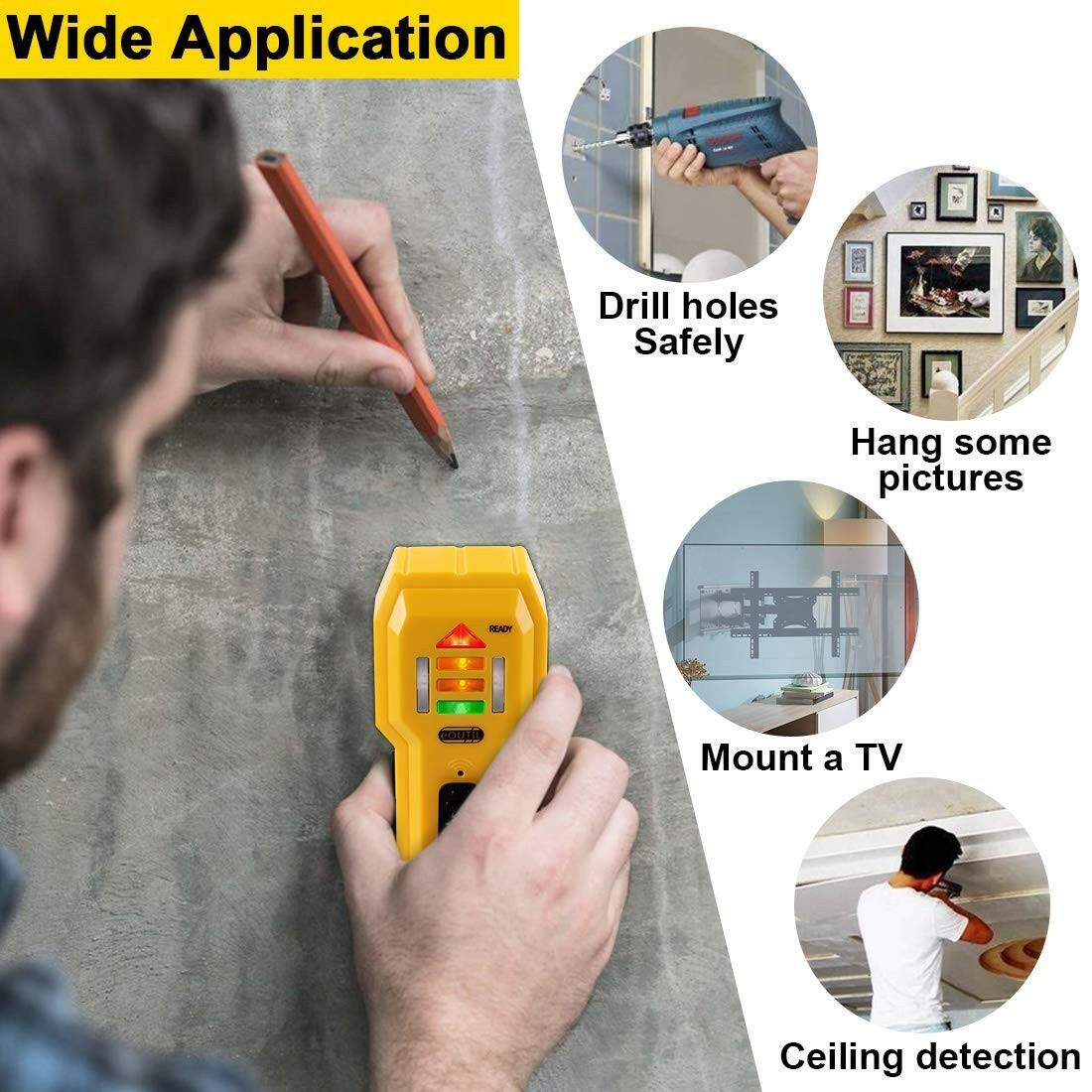Stud Finder Wall Scanner Wood and Metal Detector Sensor for 3/4 inch Thickness