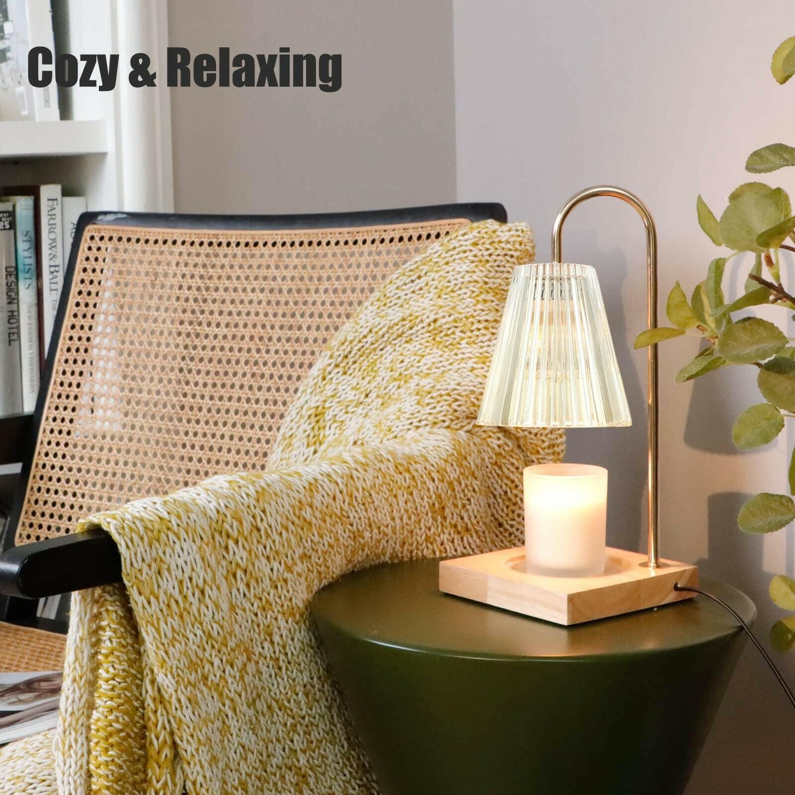 luzdiosa Candle Warmer Lamp with Timer, Vintage Electric Candle Lamp Warmer,
