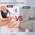 Electric Nail Clipper, Upgraded Toe Nail Clippers with Replacement Blade Heads,