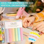 Caydo Scrapbook Paper Storage Organizer with 60 Sticky Index Tabs, 10 Pack