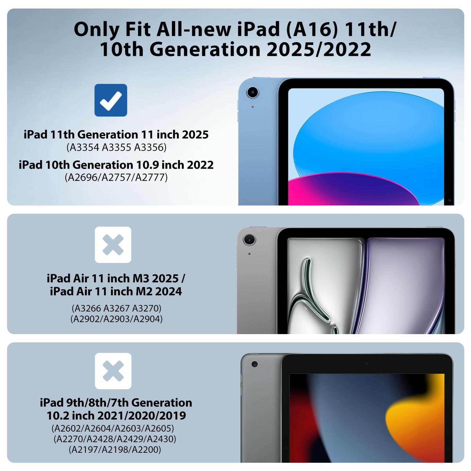 TiMOVO Case for iPad (A16) 11th Generation 11 Inch 2025, iPad 10th Generation