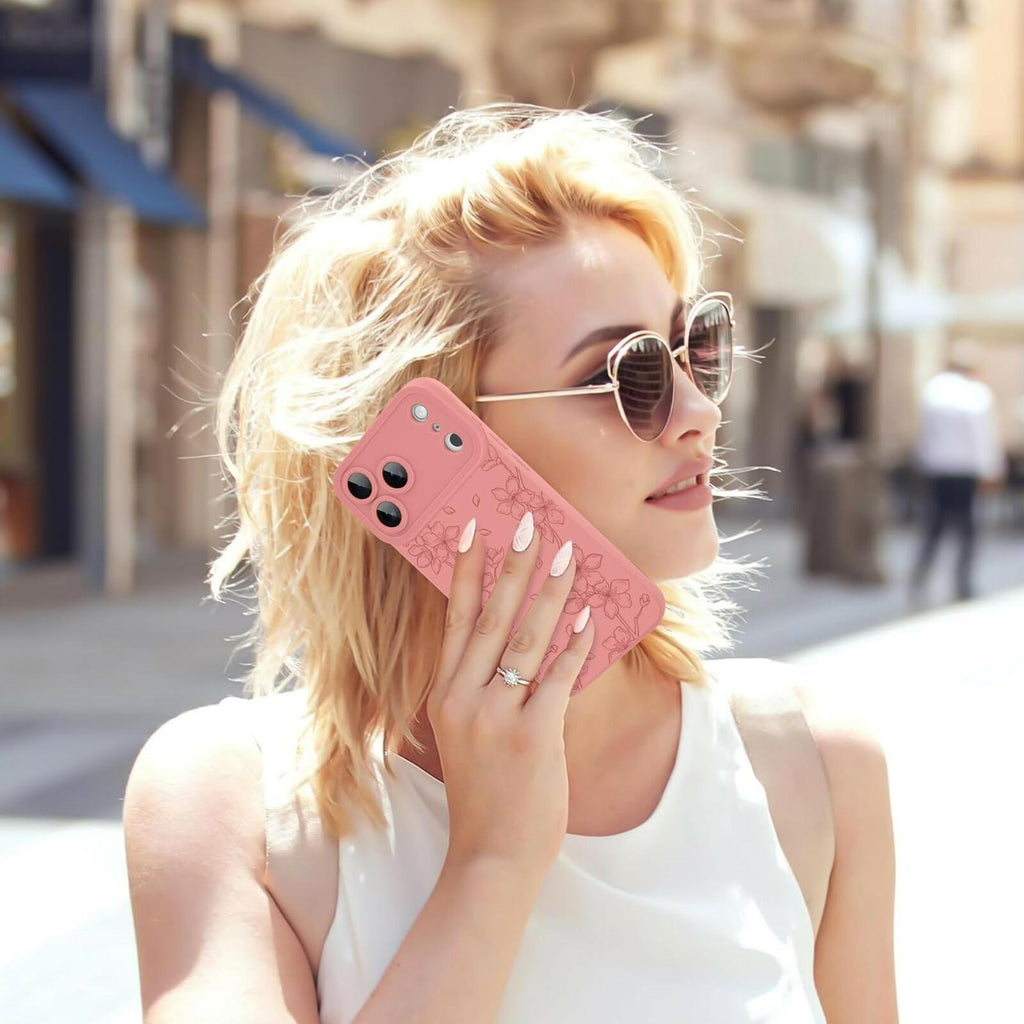 ZIYE Compatible with iPhone 17 Pro Max Case Flower Floral Pattern for Women