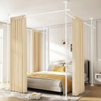 SUNALLY Room Divider Curtain Rod, No Drilling Wall Divider for Room Separation,