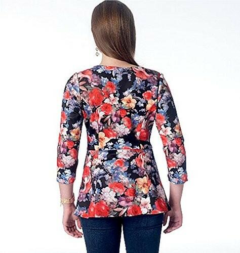 McCall's Patterns M7205 Women's Tops Sewing Template, KK (26W-28W-30W-32W)