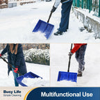Yocada Snow Shovel for Driveway Home Garage Snow Removal 55 inch Long with