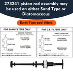 Bullro Upgraded 273241 Piston Rod Assembly for Pentair Backwash Valve, 2-Inch